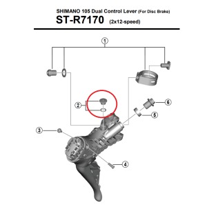 Šroub expanzní nádobky brzdové páky SHIMANO 105 ST-R7170  1 (1)
