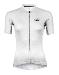 Dámsky dres FORCE PURE krátky rukáv biely