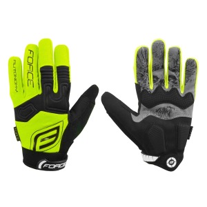 Rukavice FORCE MTB AUTONOMY fluo žlté
