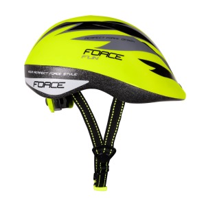 Dětská přilba FORCE FUN STRIPES fluo-černo-šedá 2 (1)