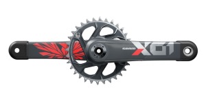 Kľučky SRAM X01 Eagle Boost 148 DUB Red 32 zubov 175 mm
