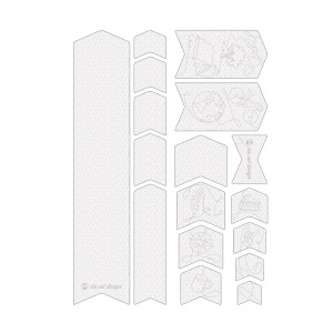 Samolepy na rám RIE: SEL DESIGN TAPE 3000 Höhenlinien White