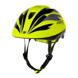 Dětská přilba FORCE FUN STRIPES fluo-černo-šedá 1