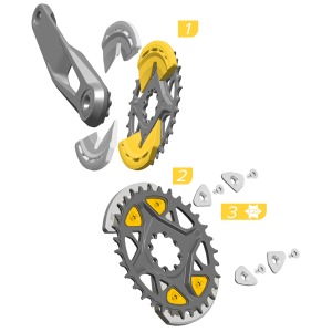 SRAM SINGLE IMPACT/BASH GUARD KIT FOR 32T X0, GX (1)