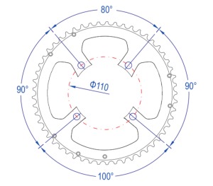 Převodník FSA Gossamer ABS 4H  (1)