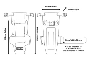 Rámová taška RESTRAP Downtube Bag Black (9)