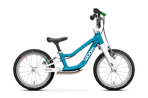 Detské odrážadlo WOOM 1 Plus Go 12 Metallic Turquois