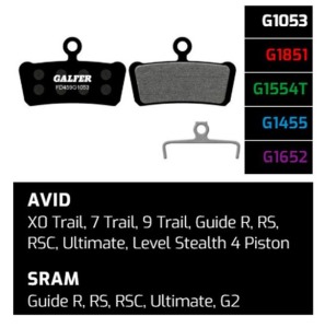 Brzdové doštičky GALFER Pro FD459 pre Avid, Sram